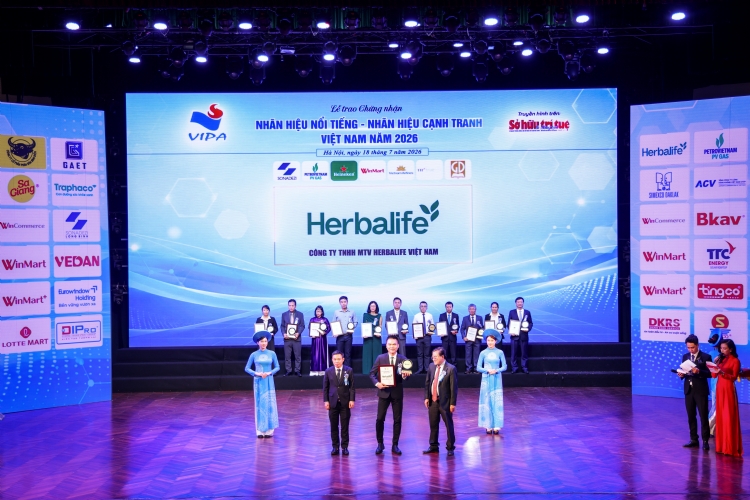 Herbalife Vietnam ranked among the Top 10 Famous Trademarks in Vietnam for 2026
